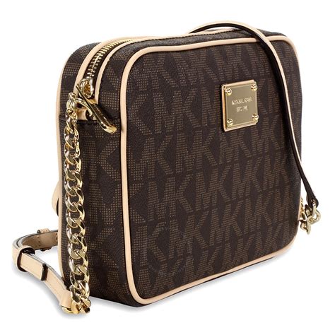 michael kors jet set brown crossbody